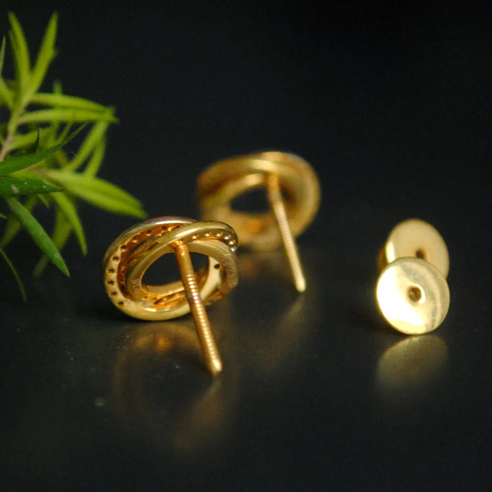 Celtic Circle Pendant Set, 14k Gold