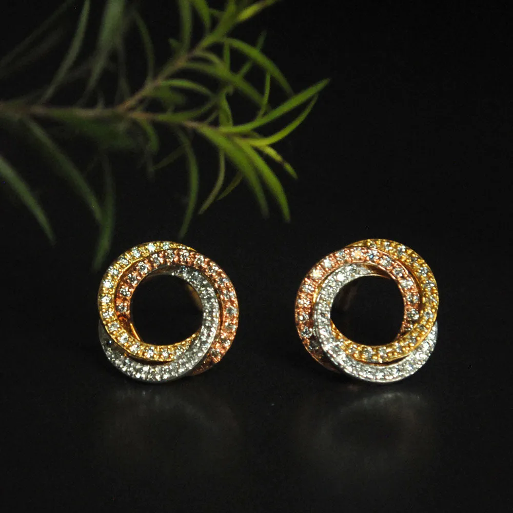 Celtic Circle Pendant Set, 14k Gold