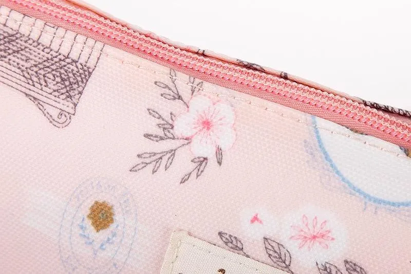 Chelsea Rose Print Makeup Bag(blue)