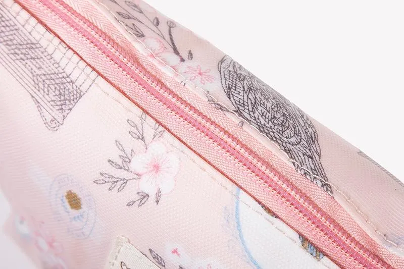 Chelsea Rose Print Makeup Bag(blue)