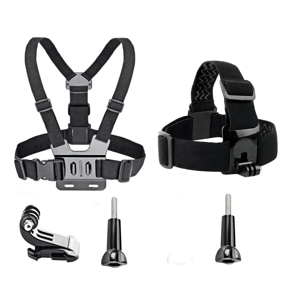 Chest Strap Mount Belt Headband for Gopro Hero 12 11 9 8 7 Action Camera Head Harness Support Holder for Go Pro Pov Accessories