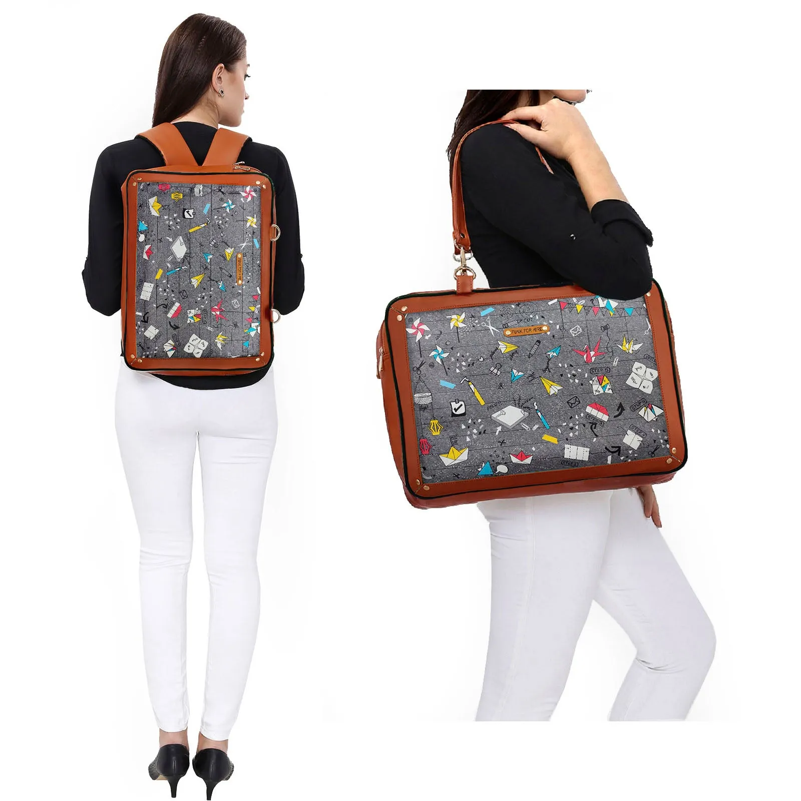 Combo Offers : Origami Luggage Bag Grey & Origami Loop Black Wallet White