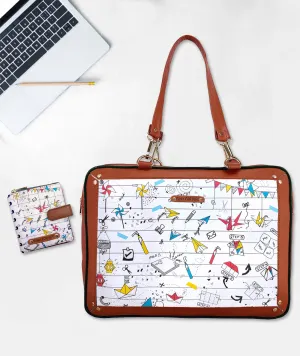 Combo Offers : Origami Luggage Bag White & Origami Loop Black Wallet White