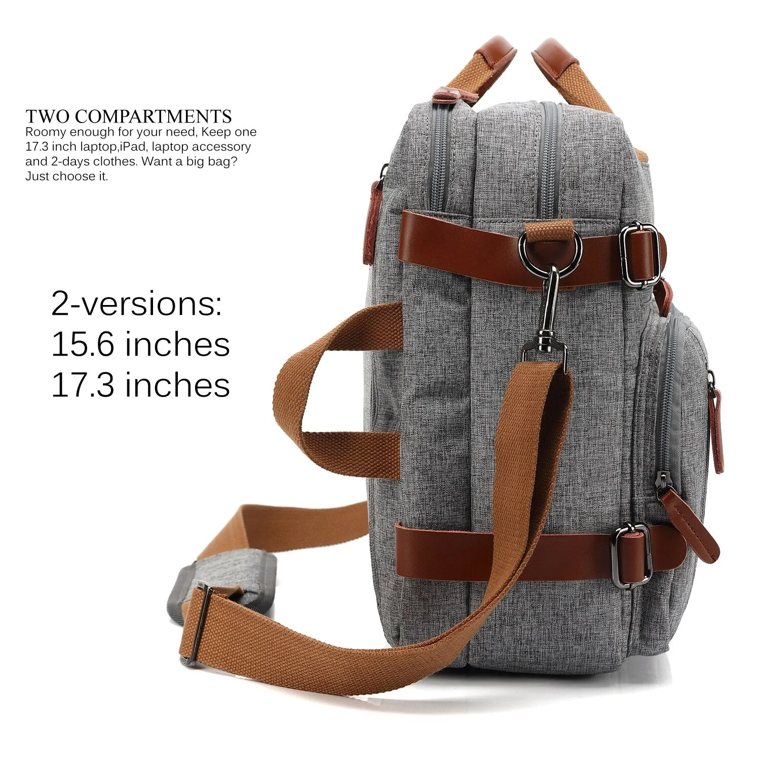 Convertible Bag Large Capacity Handbag Multifunction Travel Bag
