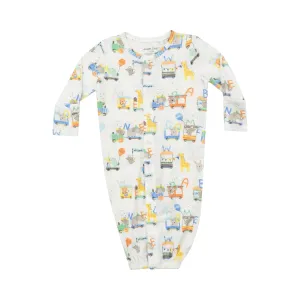 Convertible Gown - Animal Train NB