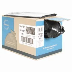 CS/125 BLACK GARBAGE BAGS 30IN X 38IN, STRONG