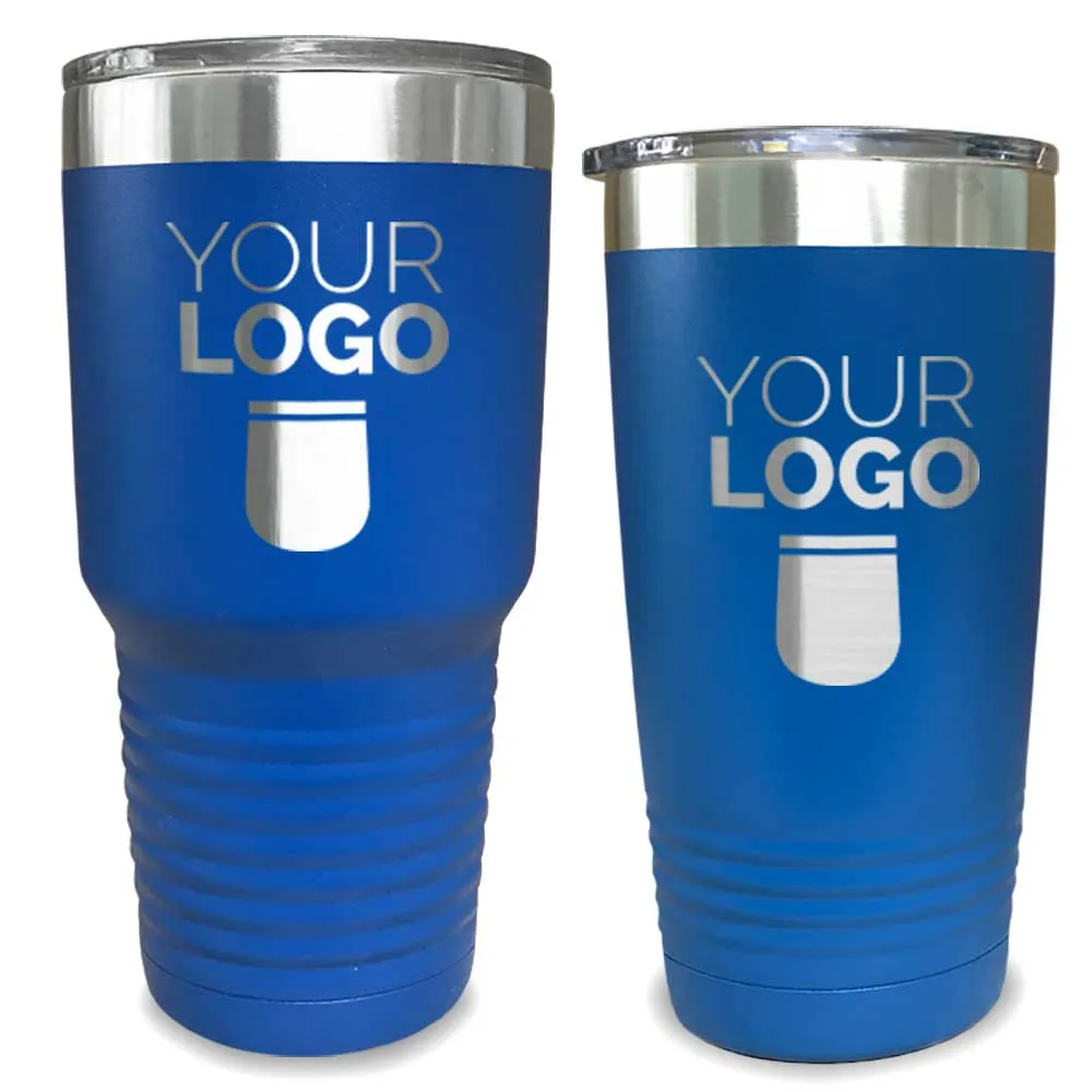 Custom Logo Tumbler - Laser Engraved Insulated Stainless Steel