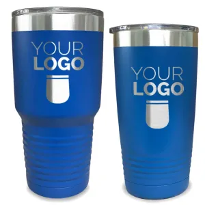Custom Logo Tumbler - Laser Engraved Insulated Stainless Steel