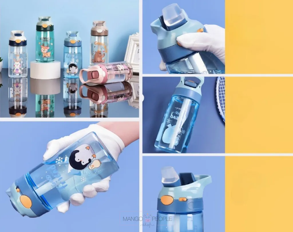 CUTE ANIMAL DESIGN WATER BOTTLE FOR KIDS - 470ML