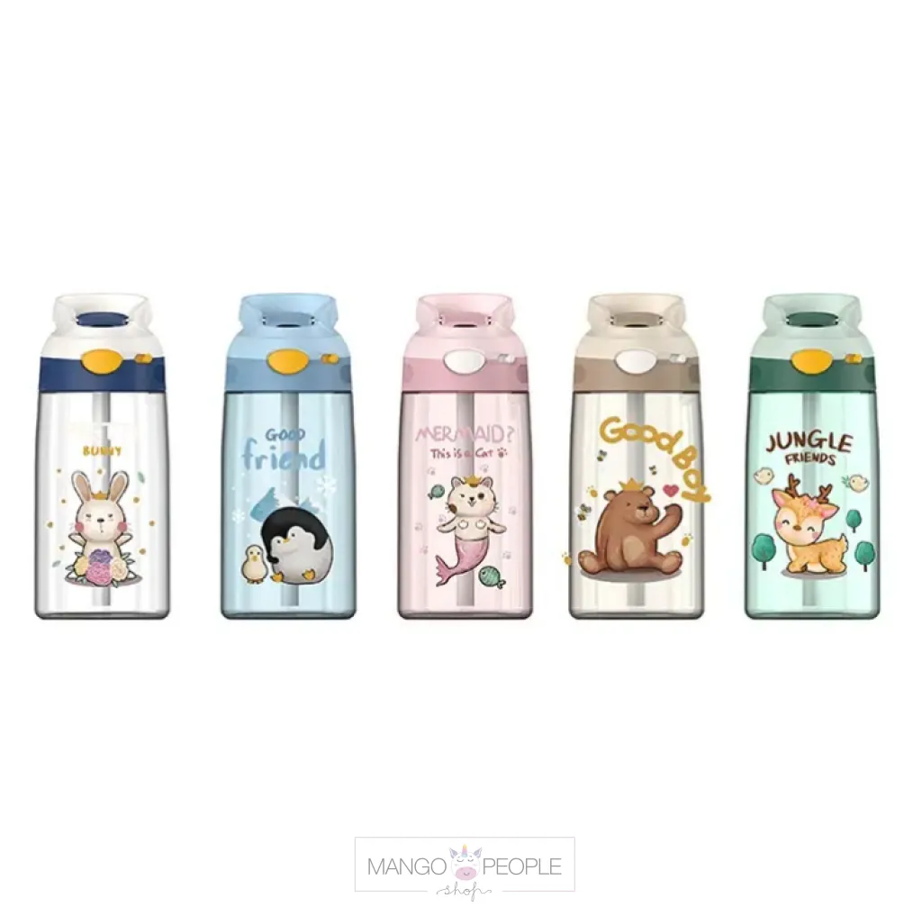 CUTE ANIMAL DESIGN WATER BOTTLE FOR KIDS - 470ML