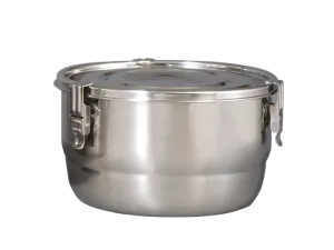 CVault Stainless Steel Air-Tight Metal Storage and Curing Container - 10cm (Medium V2) 0.5Litre