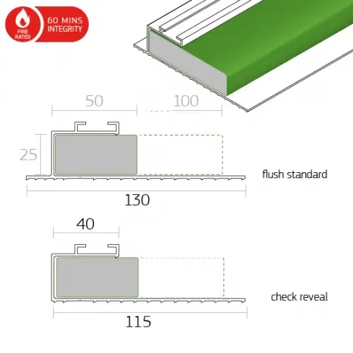 Dacatie TFR2000 Fire Rated Cavity Closer Barrier (110-160mm Cavity)