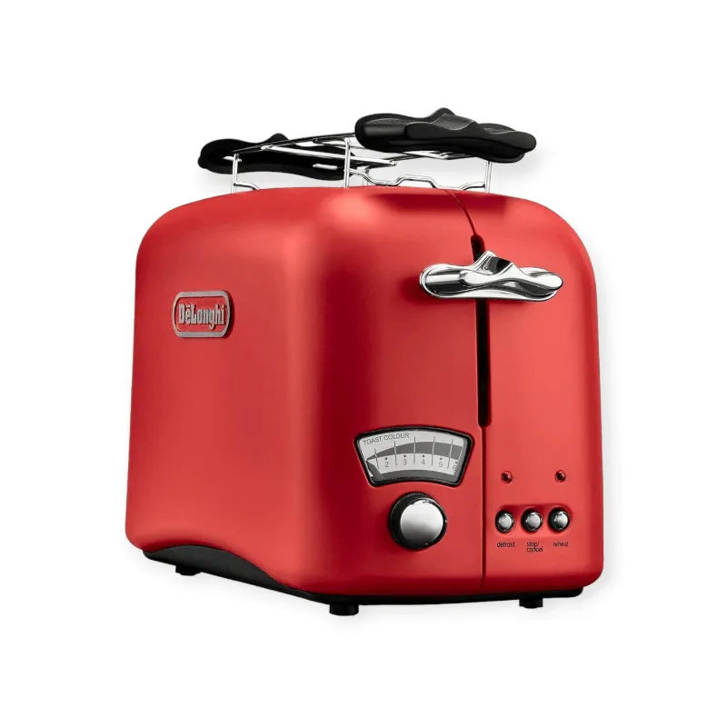 DeLonghi Argento Toaster & Kettle Set Red