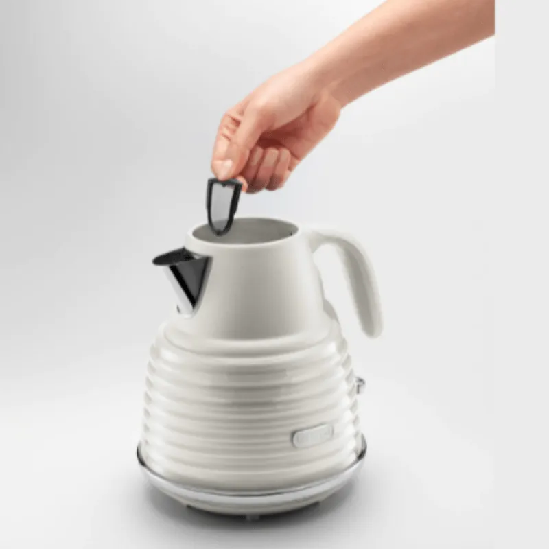 Delonghi Scultura Scolpito Selections Kettles 1.5 Litre Limestone White KBZS3001.W