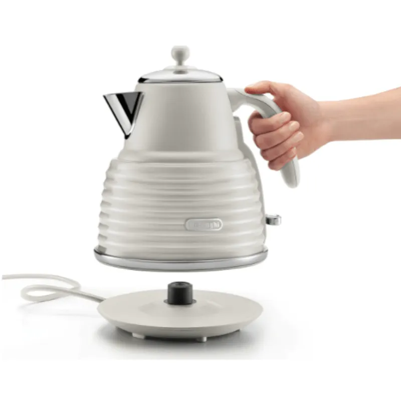 Delonghi Scultura Scolpito Selections Kettles 1.5 Litre Limestone White KBZS3001.W