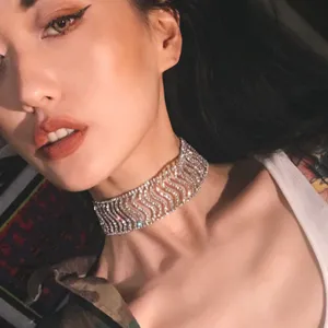 Diamond studded chocker