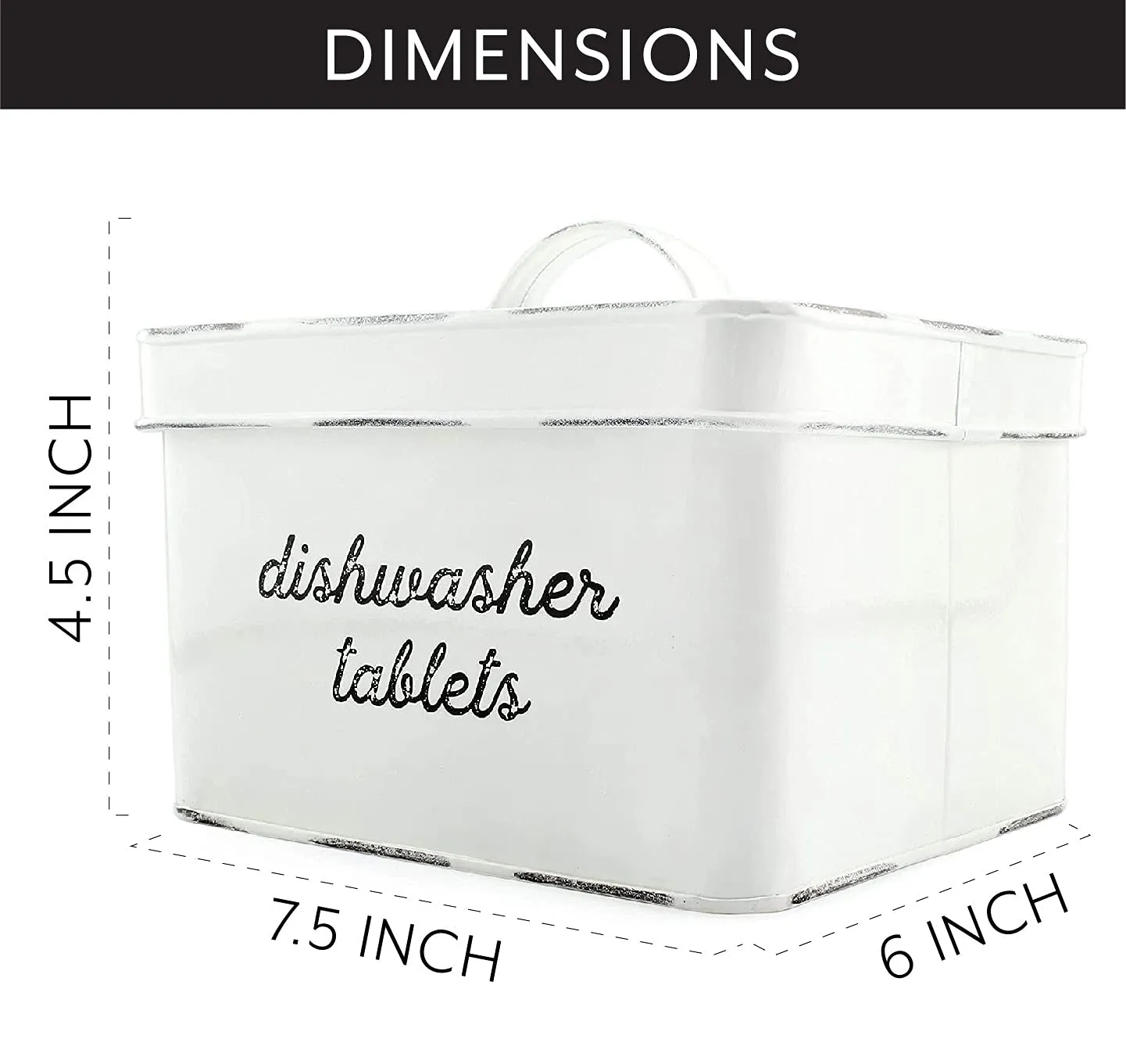 Dishwasher Pod Holder, Tablet Container (White, Case of 18)