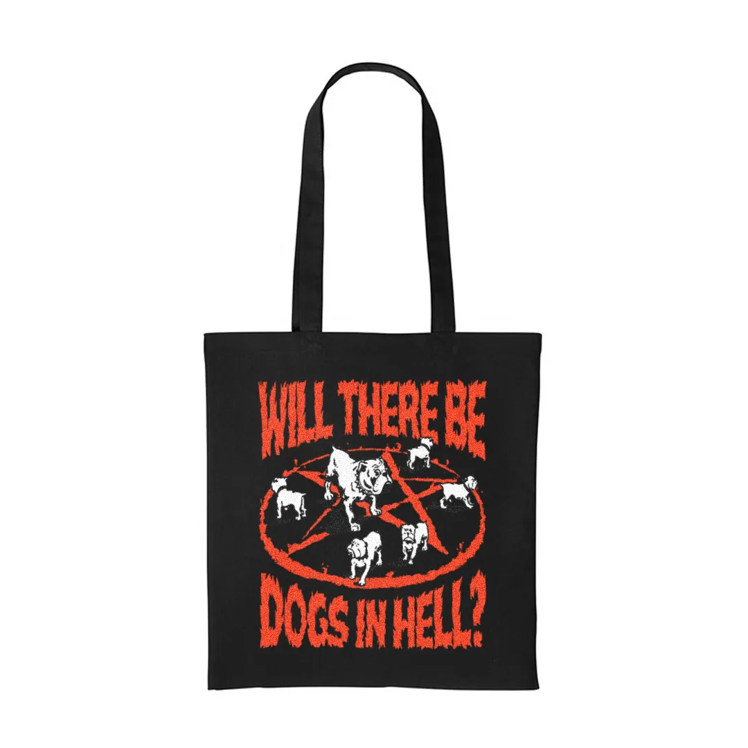 DOGS IN HELL BLACK TOTE BAG