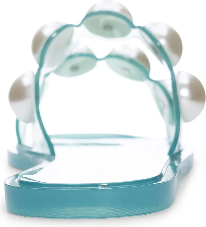 Double Pearls Clear Sandal