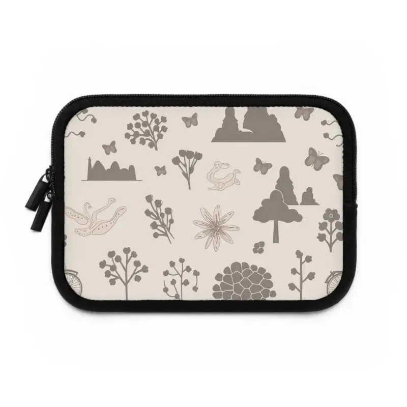 Dual Zipper Laptop Sleeve in Sleek Black Polyester