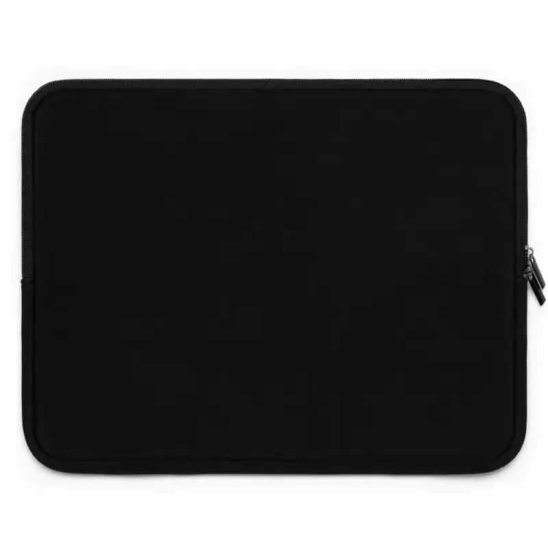 Dual Zipper Laptop Sleeve in Sleek Black Polyester