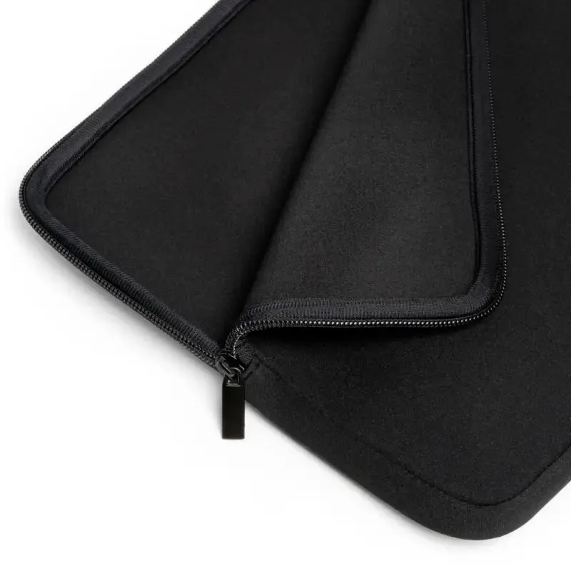 Dual Zipper Laptop Sleeve in Sleek Black Polyester