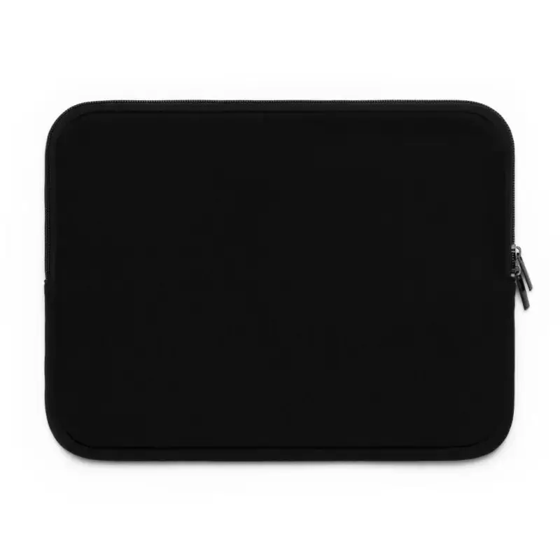 Dual Zipper Laptop Sleeve in Sleek Black Polyester