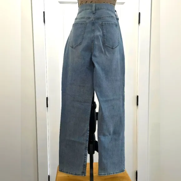 Eddie Bauer Slightly Curvy High Slim Straight Jeans Medium Wash - Size 12