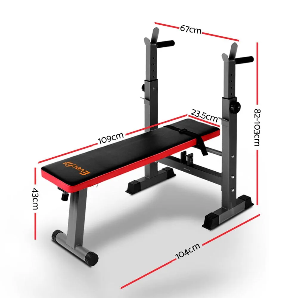 EFit Weight Bench Squat Rack Bench Press Home Gym Equipment 200kg- ONLINE ONLY