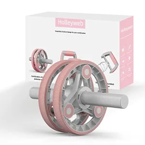 Elevens Ab Roller Wheel for Training Abdomen & Core Strength, 14-in-1 Exercise Equipment for Abs Workout at Home Gym Fitness Yoga for Women（Pink)