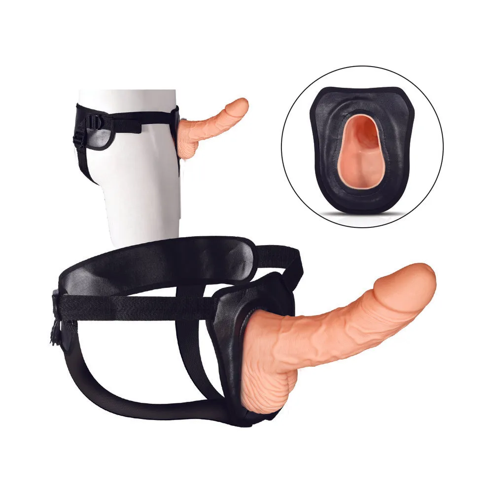 Erection Assistant Hollow Strap-on 8in White