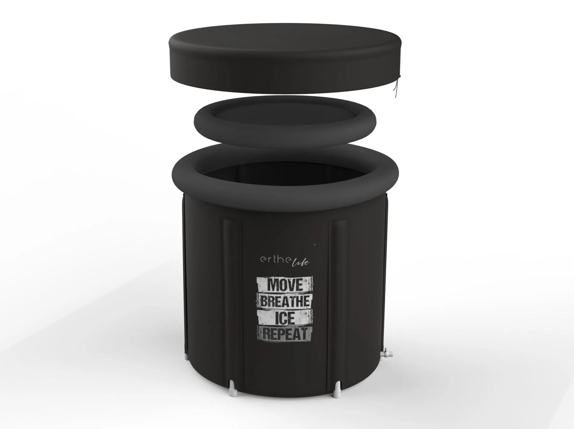 Erthe Life Portable Ice Bath (with Inflatable Insulated Lid and Cover)