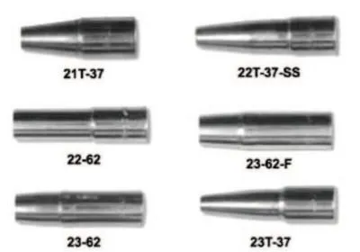 Esab Welding 23 Series Nozzles, Self-Insulated, Tip Flush, 5/8 in, For No. 3 Gun, 1230-1122