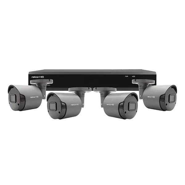 ESP RHD4KB4G1TB Rekor HD 4 Channel HD 1TB 4x Grey Bullet Camera Kit