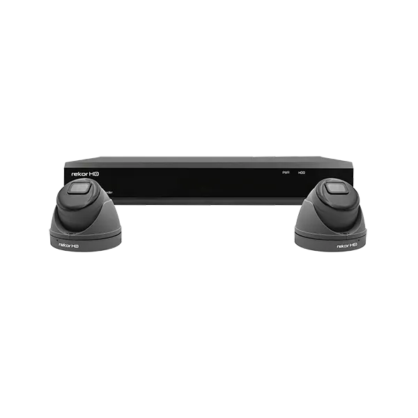 ESP RHD4KD2G1TB Rekor HD 4 Channel HD 1TB 2x Grey Dome Camera Kit