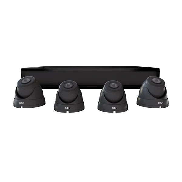 ESP RHD4KD4B2TB RekorHD 2MP Analogue 4CH 2 Camera Dome Kit 2TB Black