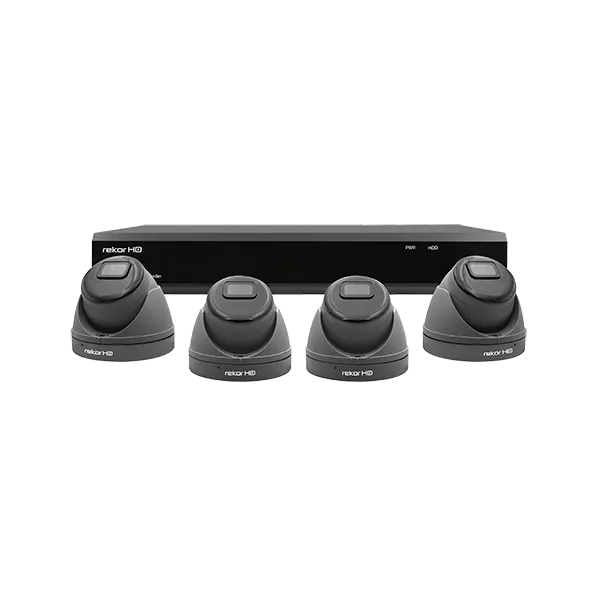 ESP RHD4KD4G Rekor HD 4 Channel HD 500GB 4x Grey Dome Camera Kit