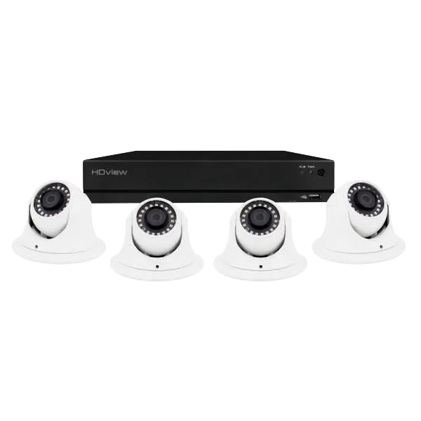 ESP SHDV4KD4W4TB HDview 4MP Super HD 4 Channel 4TB 4x White Dome Camera Kit