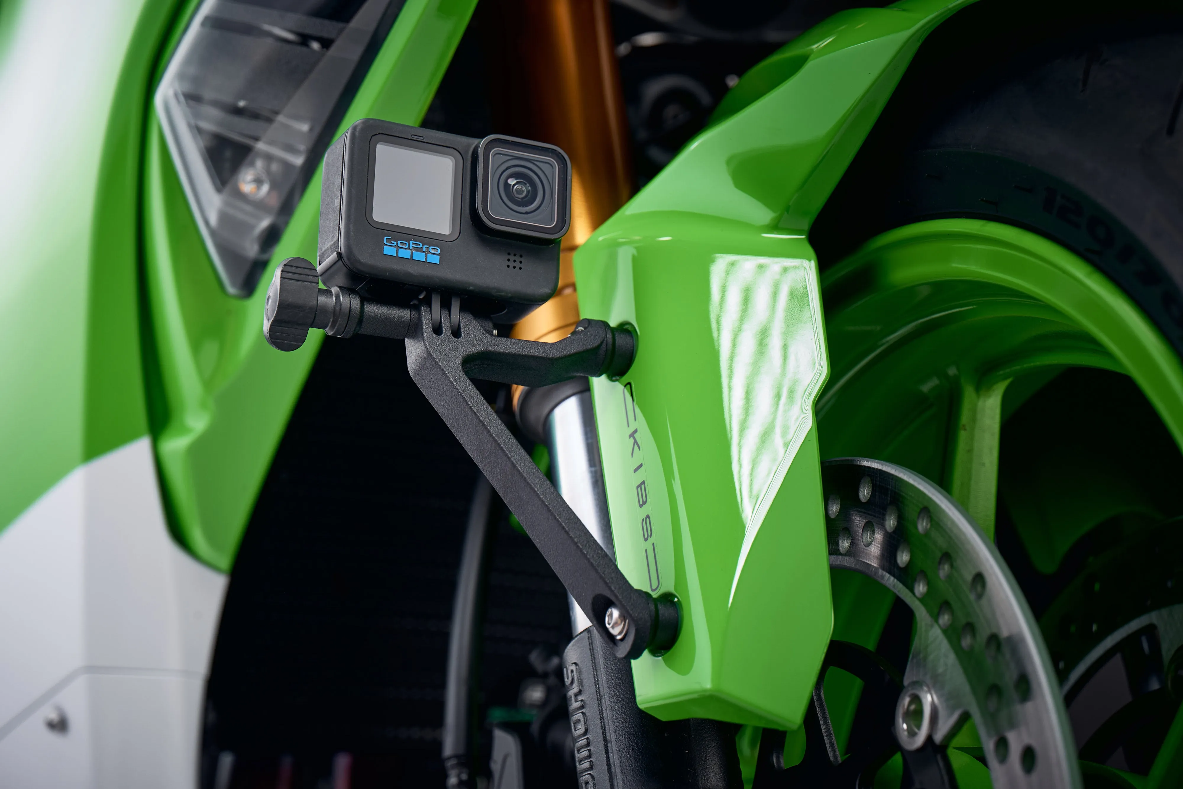 Evotech Action / Safety Camera Front Mudguard Mount - Kawasaki ZX6R (2019- 2021)