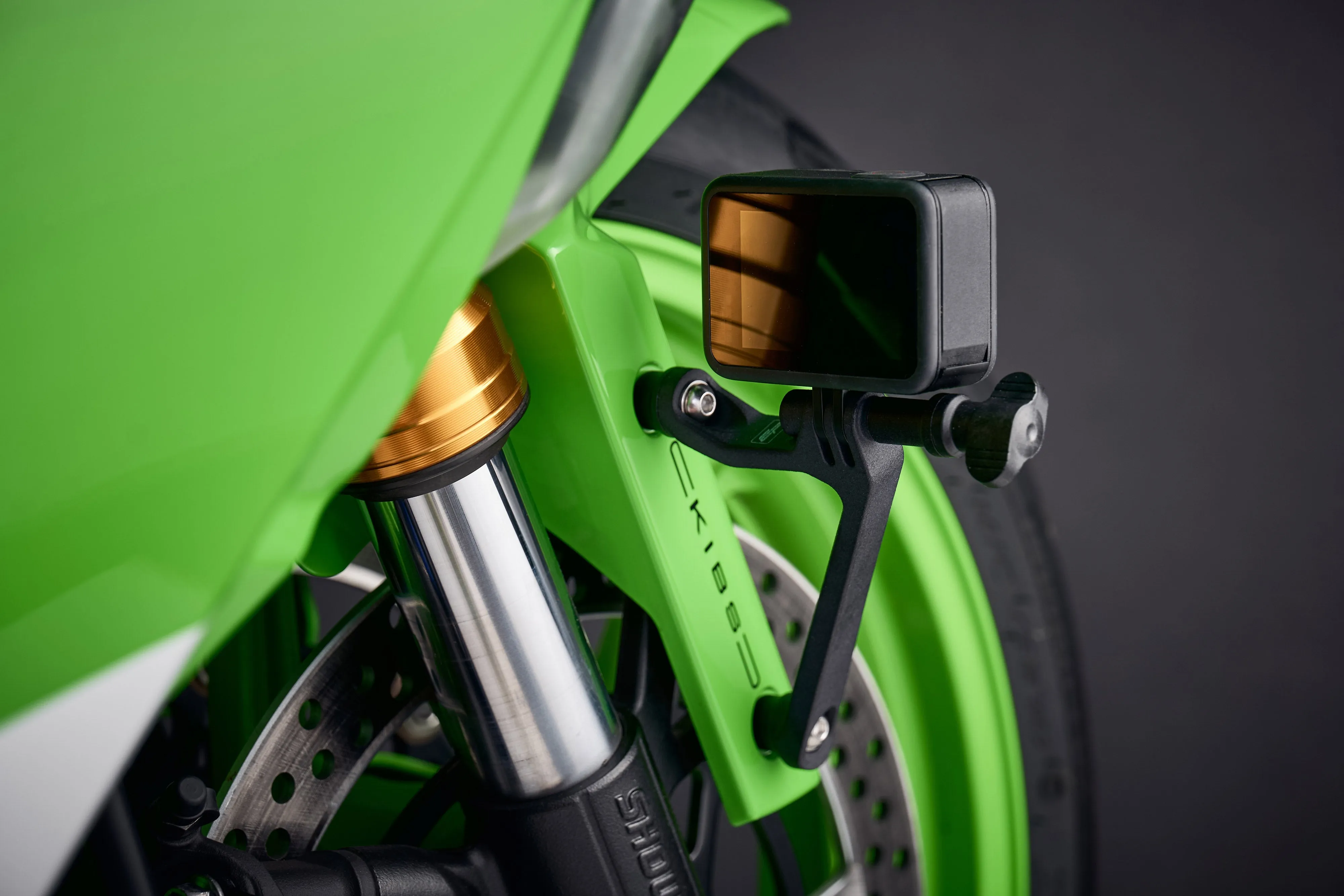 Evotech Action / Safety Camera Front Mudguard Mount - Kawasaki ZX6R (2019- 2021)