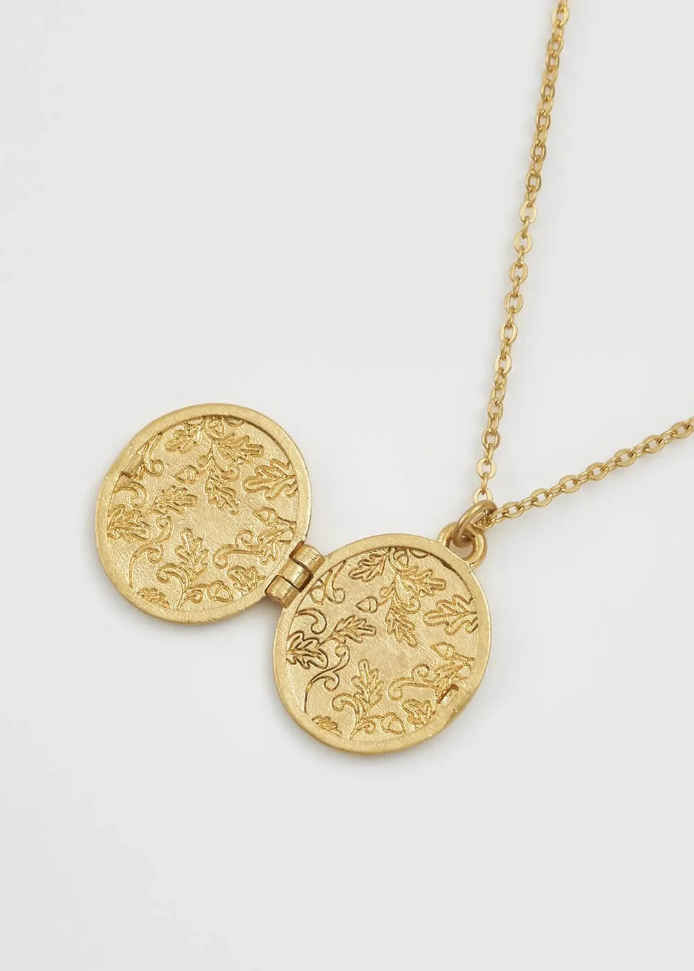 Fable England Blue Tit Locket Necklace