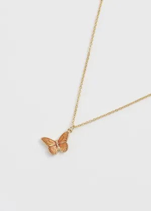 Fable England Butterfly Necklace Orange