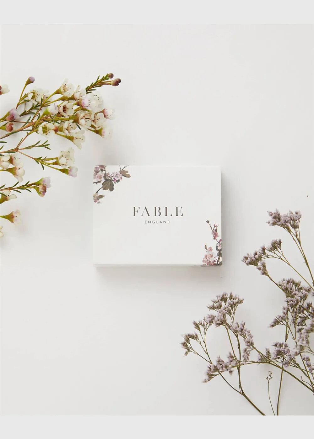 Fable England Forget-Me-Not Stud Hoop Earrings Blue