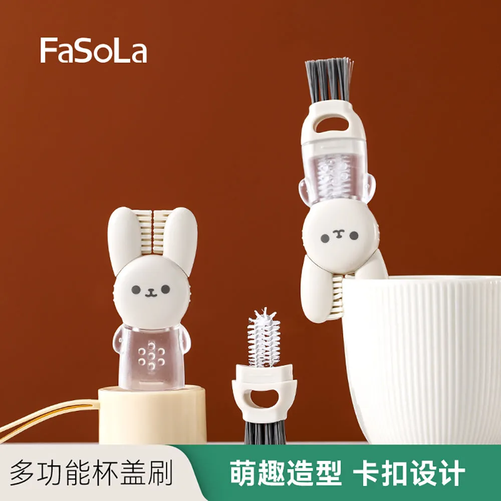 FaSoLa Multifunctional Cup Lid Brush - White