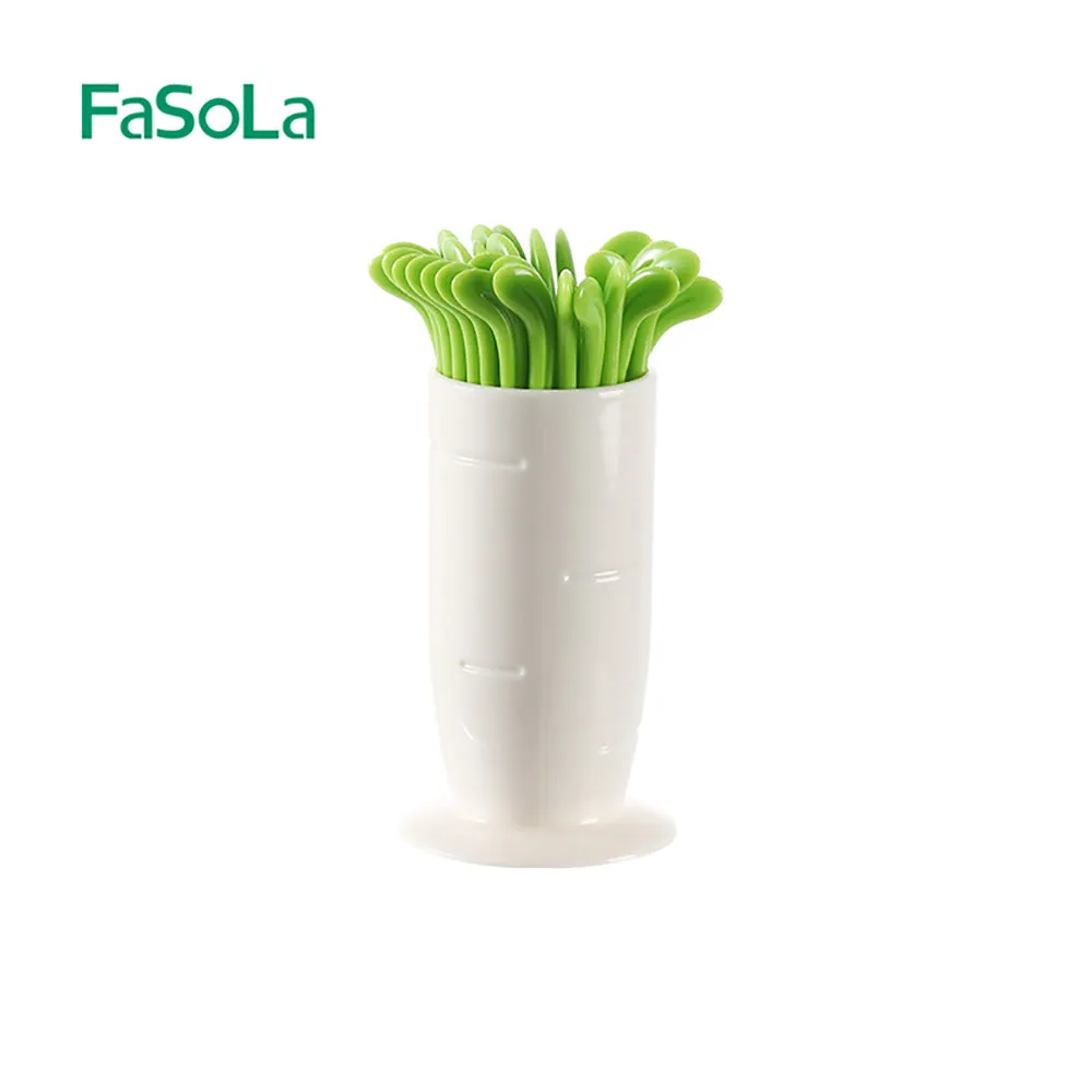 FaSoLa Radish Fruit Forks - White