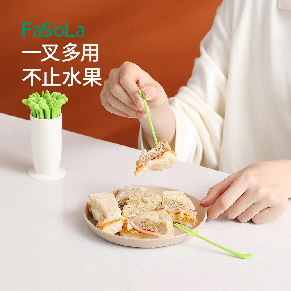 FaSoLa Radish Fruit Forks - White
