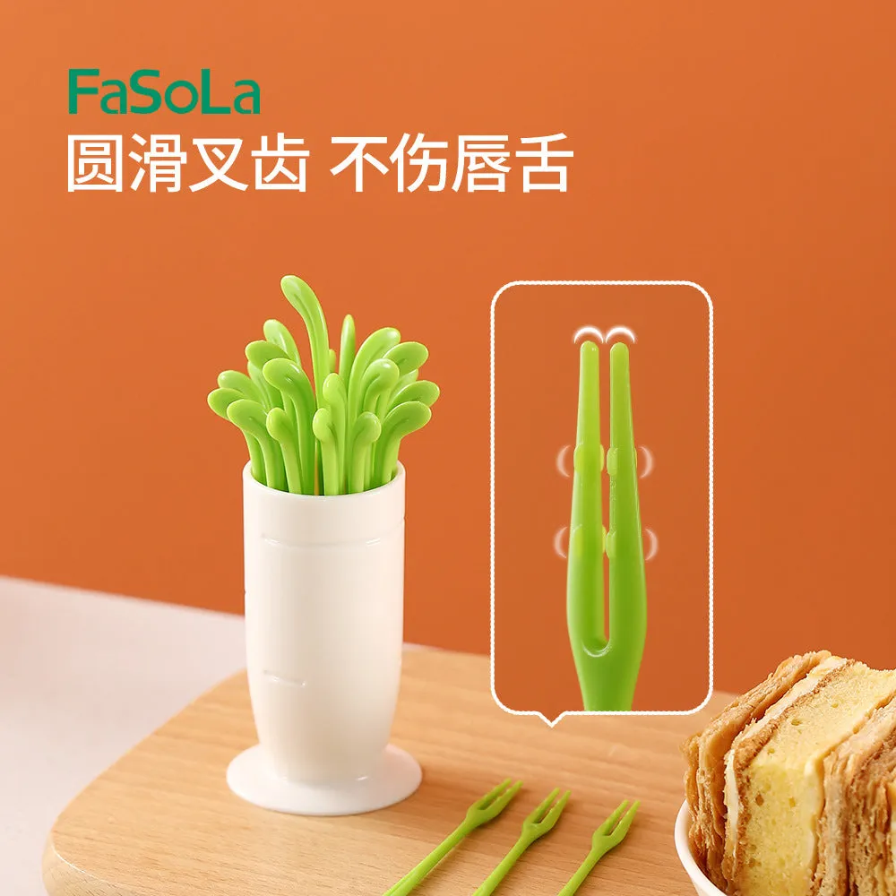 FaSoLa Radish Fruit Forks - White