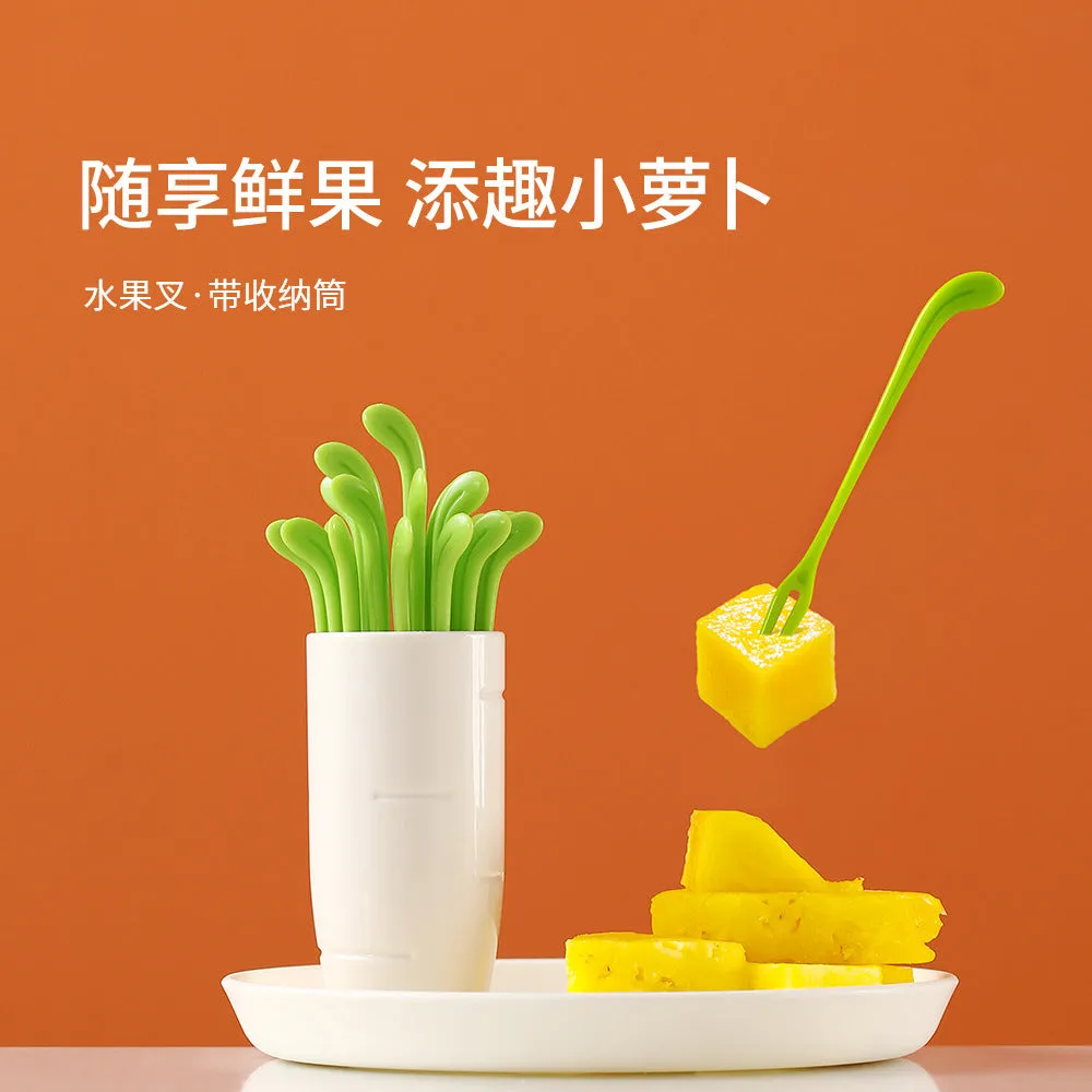 FaSoLa Radish Fruit Forks - White