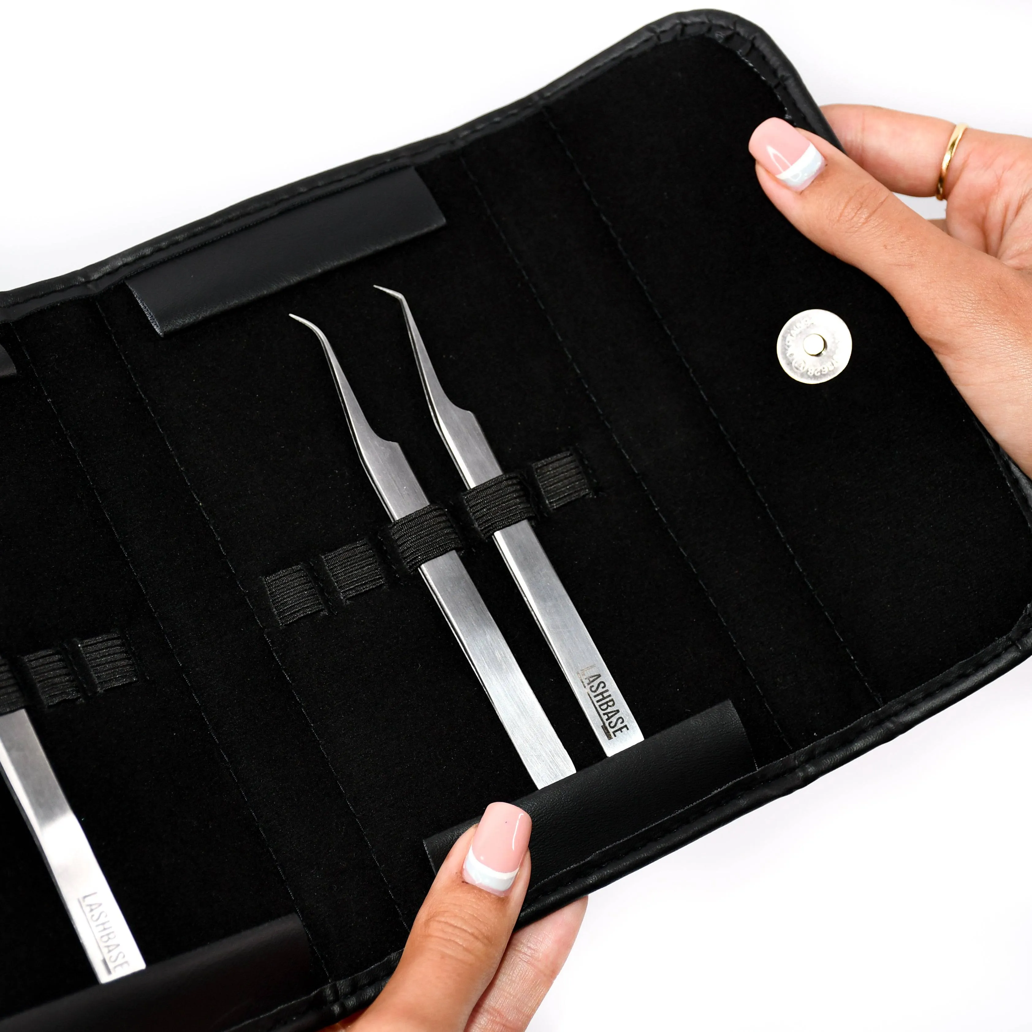 Faux Leather Tweezers Case