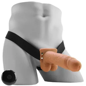 Fetish Fantasy 6" Hollow Vibrating Strap-On with Remote